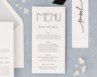 Czyste nowoczesne czarno-białe menu, zestaw 25 sztuk