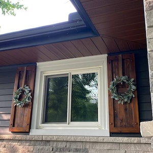 Rustic farmhouse cedar shutters