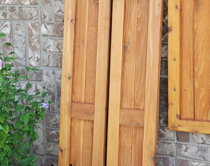 Rustic Wooden Cedar Shutters Etsy