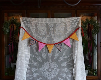 Bunting - No. 2 // handmade upcycled fabric buntings, party supplies, party gifts
