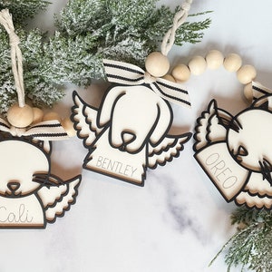 Pet Memorial Ornament, Personalized Pet Wood Ornament, Pet Loss Gift, Cat Memorial Ornament, Dog Remembrance Gift, Pet Ornament, Pet Loss