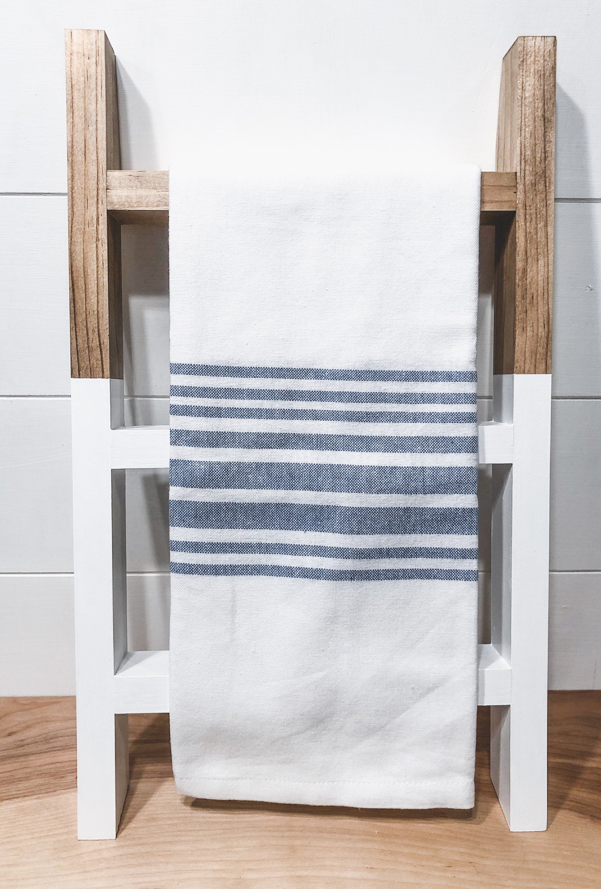 Dipped Tea Towel Ladder White Kitchen Boho Decor Modern Etsy