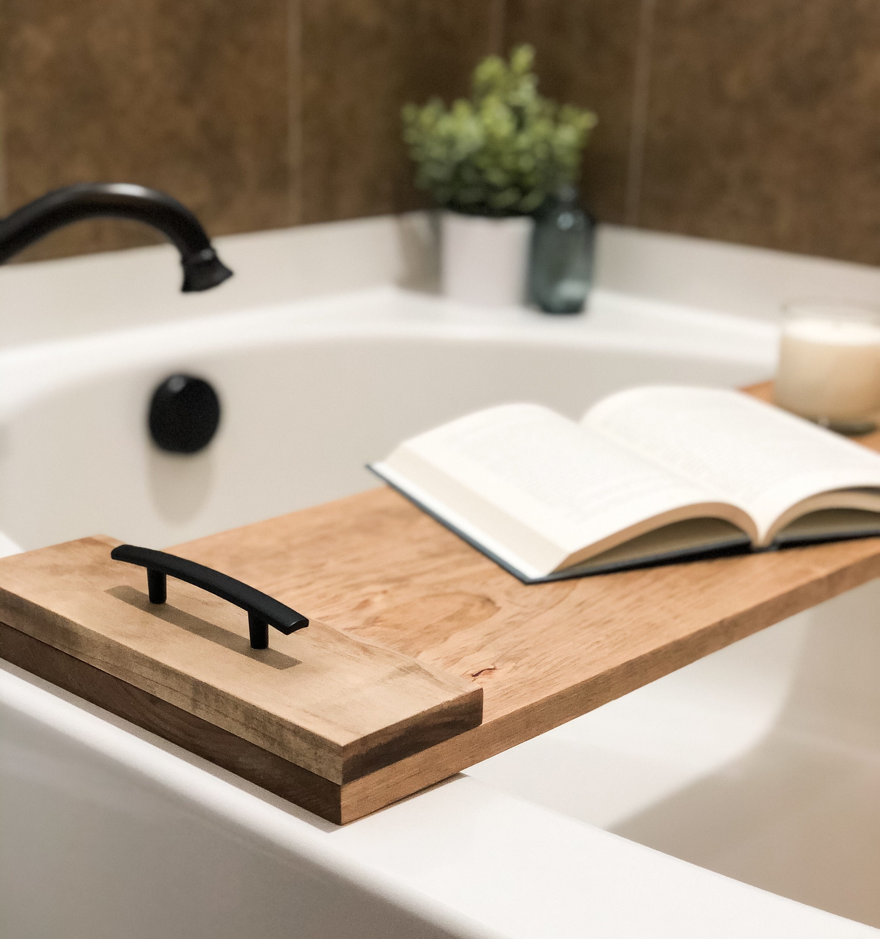 Custom Made Laser Engraved Bamboo Bath Tray Bath Caddy Bathtub Tray  Personalised for Her Bathroom Update -  Norway