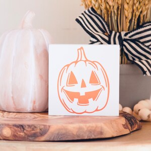 Jack O Lantern Halloween Pumpkin Tiered Tray Decor