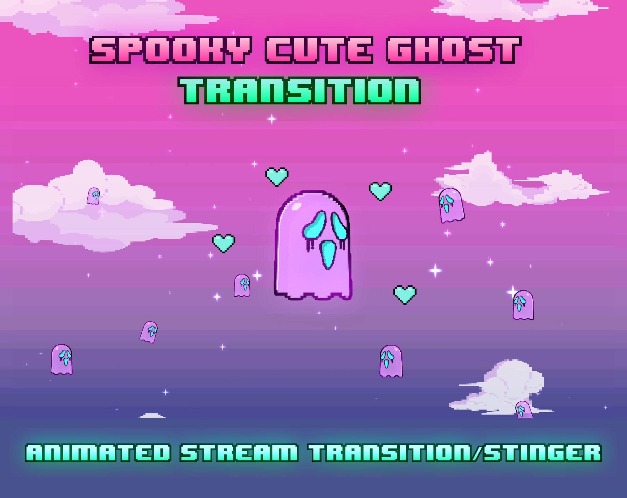 Animated Spooky Cute Stream Transition | Animated Twitch stream stinger | Twitch transition | Pastel Goth | Spooky Cute | Kawaii