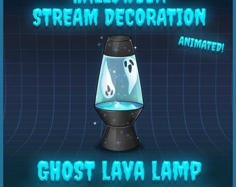 Spooky Ghost Lava Lamp, Animated Halloween Stream decoration, vtuber asset, table asset, Stream asset, Horror, twitch overlay