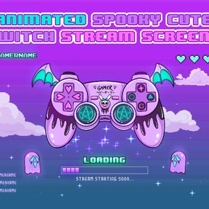 Animated Kawaii Bunny Twitch Screens Animated Twitch Stream Etsy