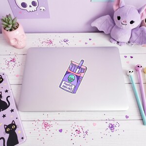 Pastel Goth Clipart, Digitale Creepy Cute PNG, Kawaii Anime, Gothic Horror Bundel, Pastel Spooky Clip Art afbeelding 7