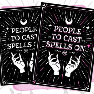 Menschen zum Zaubern auf DIGITAL DOWNLOAD | Grafik | JPG | Witch Wicca Wicca Pagan Witchy Planer Hülle | Gute Notizen Journal Bild
