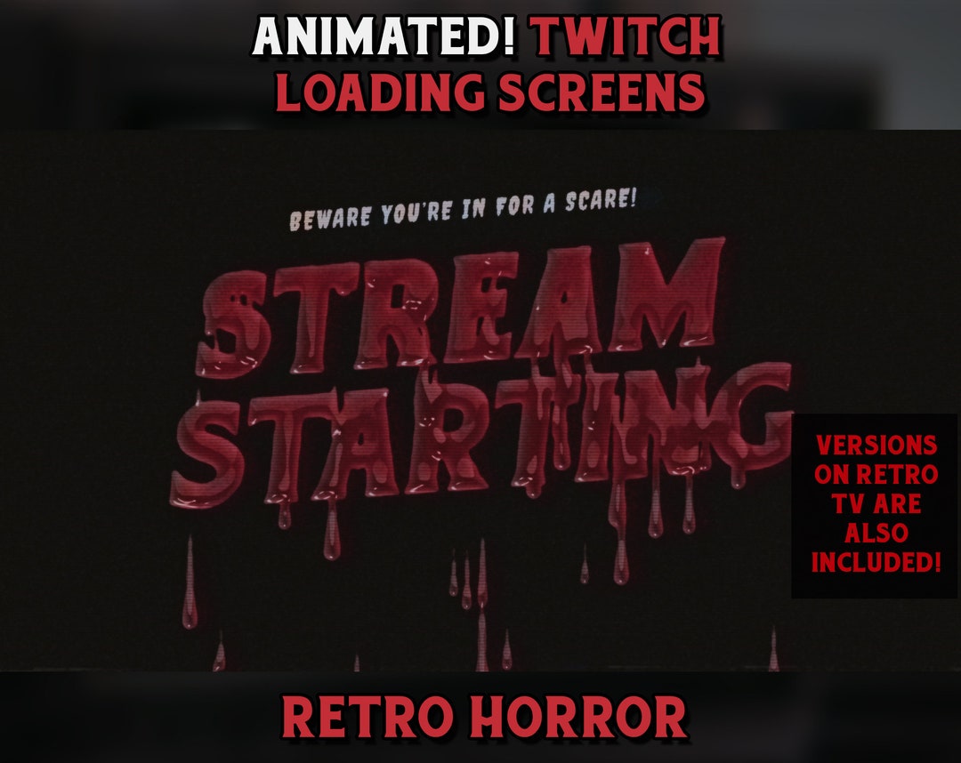 Animated Horror Twitch Screens Retro Horror Movie Halloween Loading ...