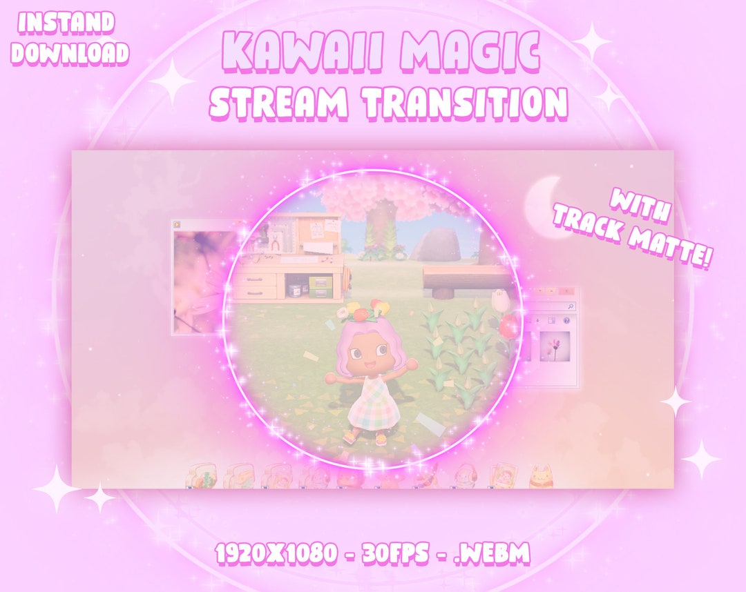 Magicstream Transition Magic Stream Transition, Pink Magical Stinger Transition for OBS ...