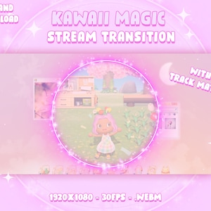 Kawaii Stream Transition, Magic Stream transition | Twitch Transition, Pink Stinger Transition for OBS