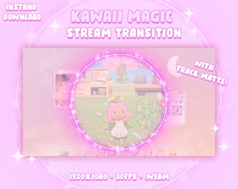 Magic Stream Transition, Pink Magical Stinger Transition for OBS - Twitch Transition