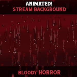 Animated Horror twitch stream background Retro Horror movie halloween vtuber background for twitch