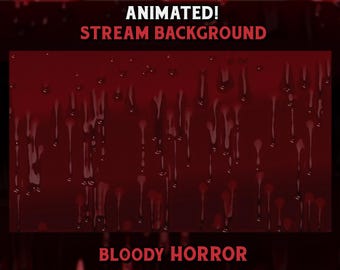 Animated Horror twitch stream background Retro Horror movie halloween vtuber background for twitch