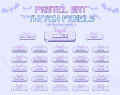 Pastel Goth Bat Twitch Panels | Cute twitch panels | Halloween twitch panels | Kawaii pastel goth