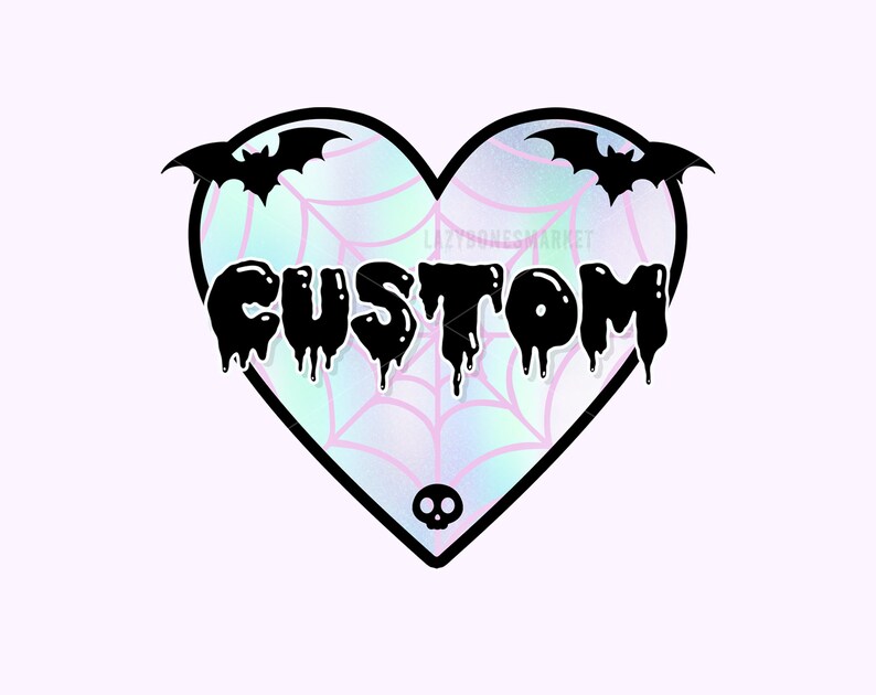 CUSTOM pastel goth heart planner printable Pastel halloween Etsy