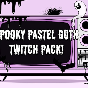 Spooky Pastel Goth Stream package | Twitch Stream Package | Stream Decoration | Halloween Stream Overlay