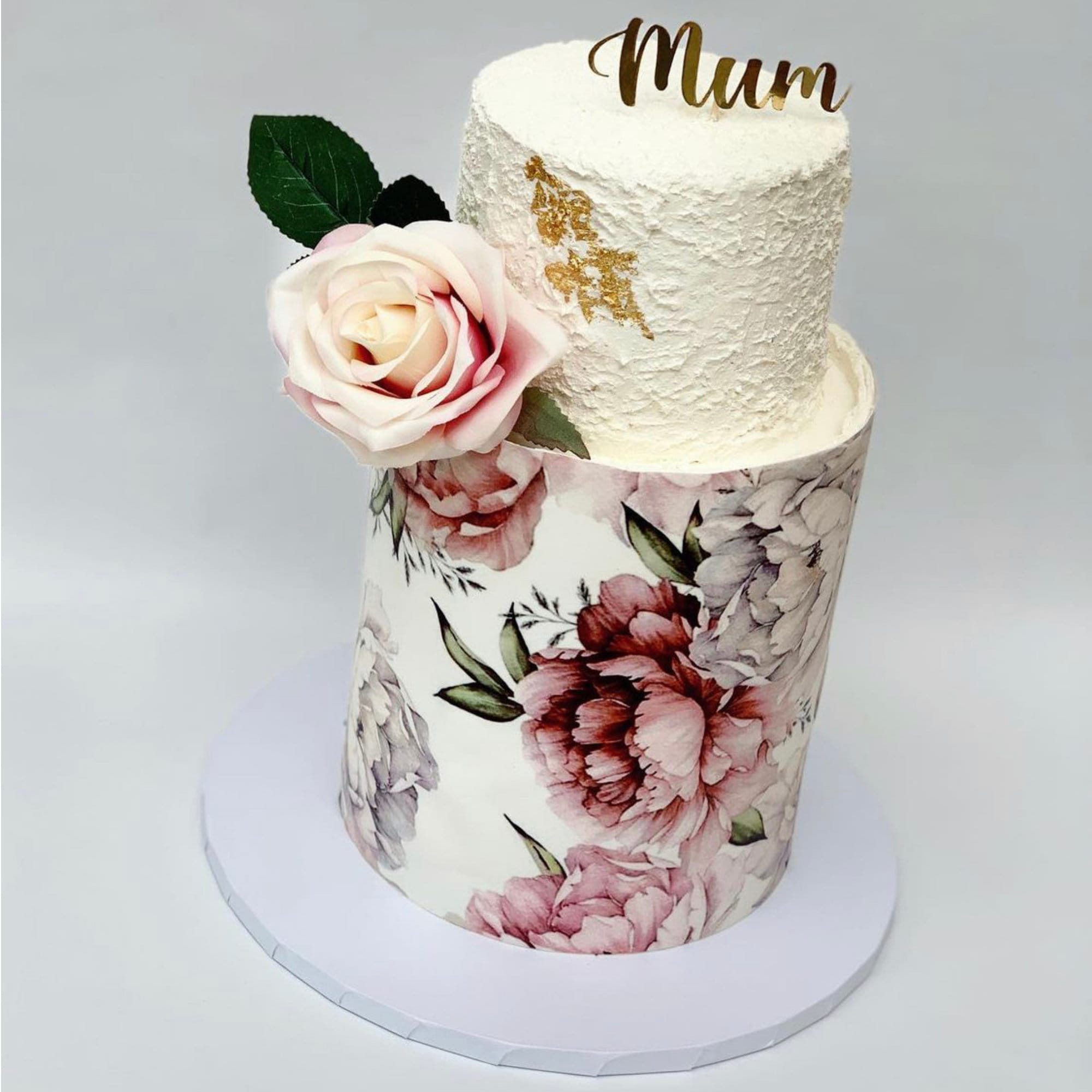 Floral Icing Sheet Floral Cake Wrap Icing Sheets Cake Wrap Etsy UK