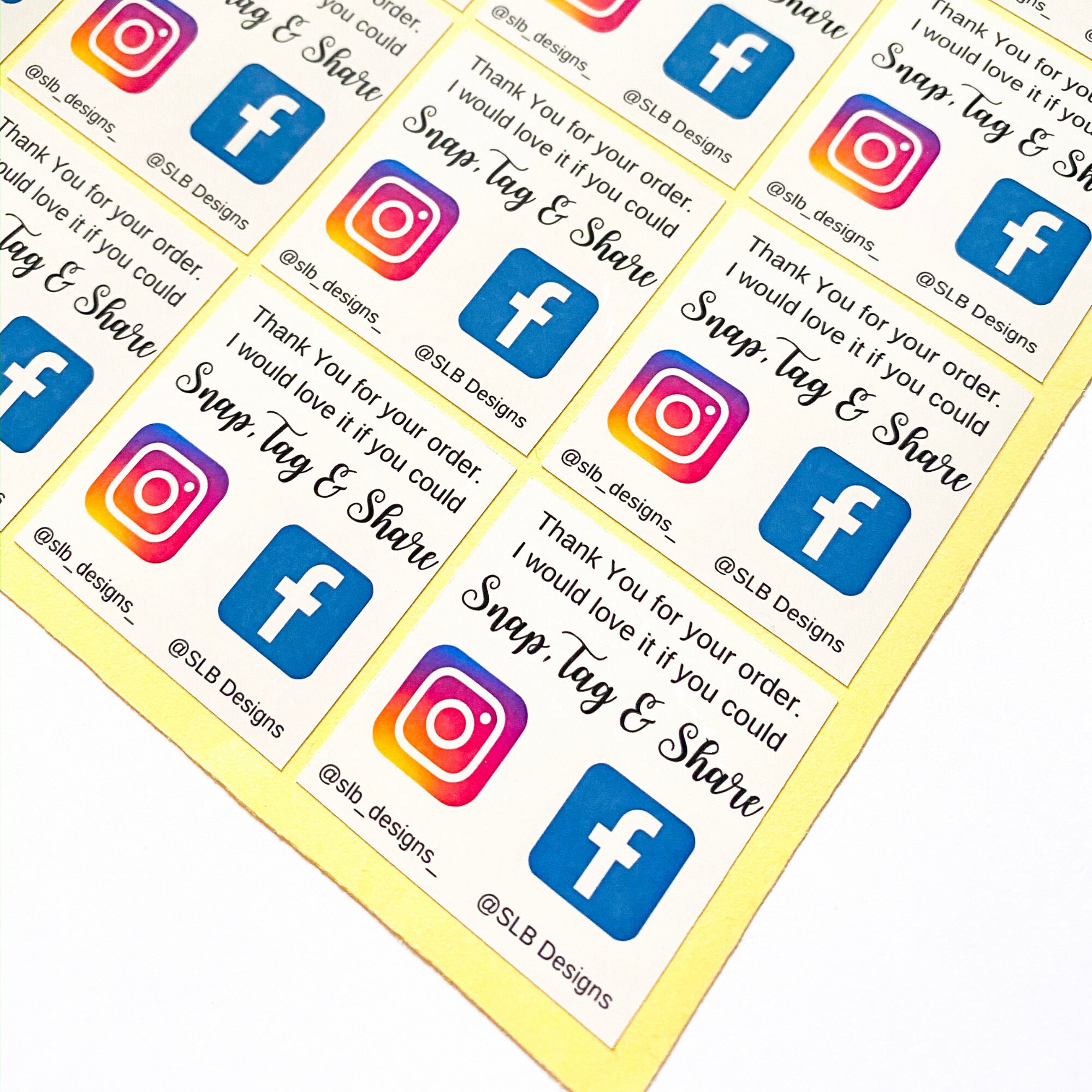 Snap Tag and Share Stickers Social Media Stickers Facebook Etsy