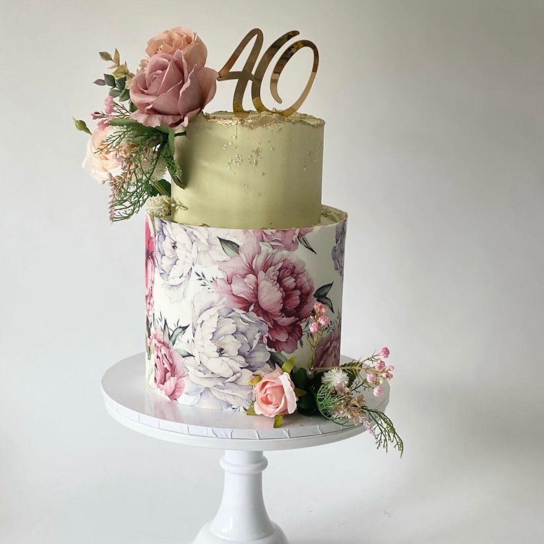 Floral Icing Sheet, Floral Cake Wrap, Icing Sheets, Cake Wrap, Edible Cake Toppers, Edible