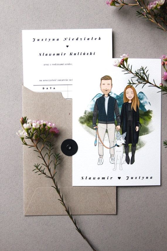 Rustic Wedding Invites Personalised Wedding Invitation