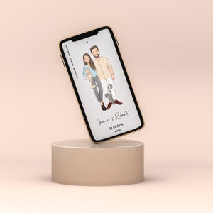 Salva la data con un ritratto personalizzato, salva la data in PDF, salva la data tramite telefono