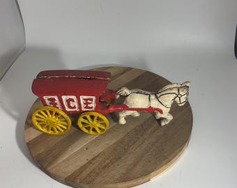 Cast Iron Ice Wagon Toy (M)