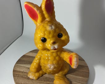 7.5” West Germany Rubber Rabbit Toy (Doesn’t Squeak) 1950s (misc)