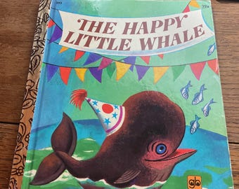 The Happy Little Whale 1973 Little Golden Book Hardcover