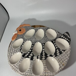 Bandeja para huevos rellenos de pollo Enesco, soporte para 12 huevos, 25,4 cm x 24,1 cm (5)