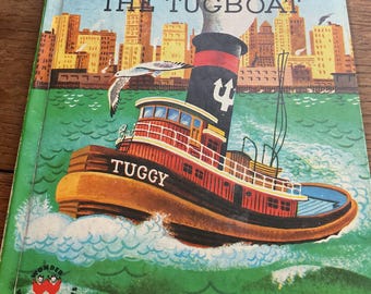 Tubby The Tugboat 1958 Wonder Book Hardcover
