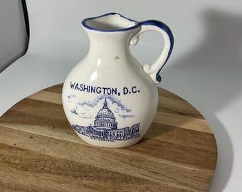 Washington DC White House and Capitol 4.5” Mini Pitcher Ceramic (J)