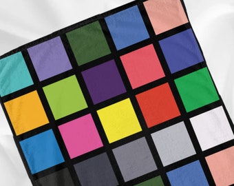 Manta de lana Chip Chart, Regalo para cineastas, Regalo para cinematógrafo, Regalo colorista, Diseños cinematográficos, Diseño de gráfico de colores