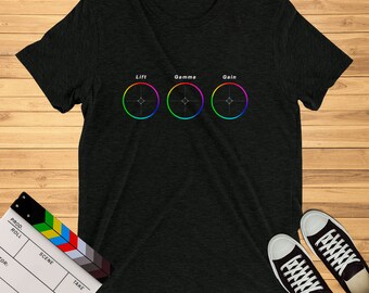Gifts for Video Editors, Color Wheels T-Shirt, Colorist Gift, Adobe Premiere, Gifts for Filmmakers, VFX Shirt, Post Production Shirt