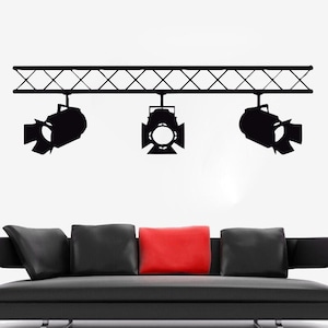 Kino Wandtattoos, Film Wandtattoos, Geschenke für Filmstudenten, FilmstudentenGeschenke, Kino Büro Dekoration, Filmherstellung Wandkunst, Gaffer Aufkleber