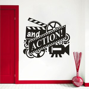 Kameramann Wandtattoo, Kino Wandkunst, Geschenke für Filmstudenten, Filmemacher Geschenke, Produktion Büro Dekoration und Aktion Aufkleber