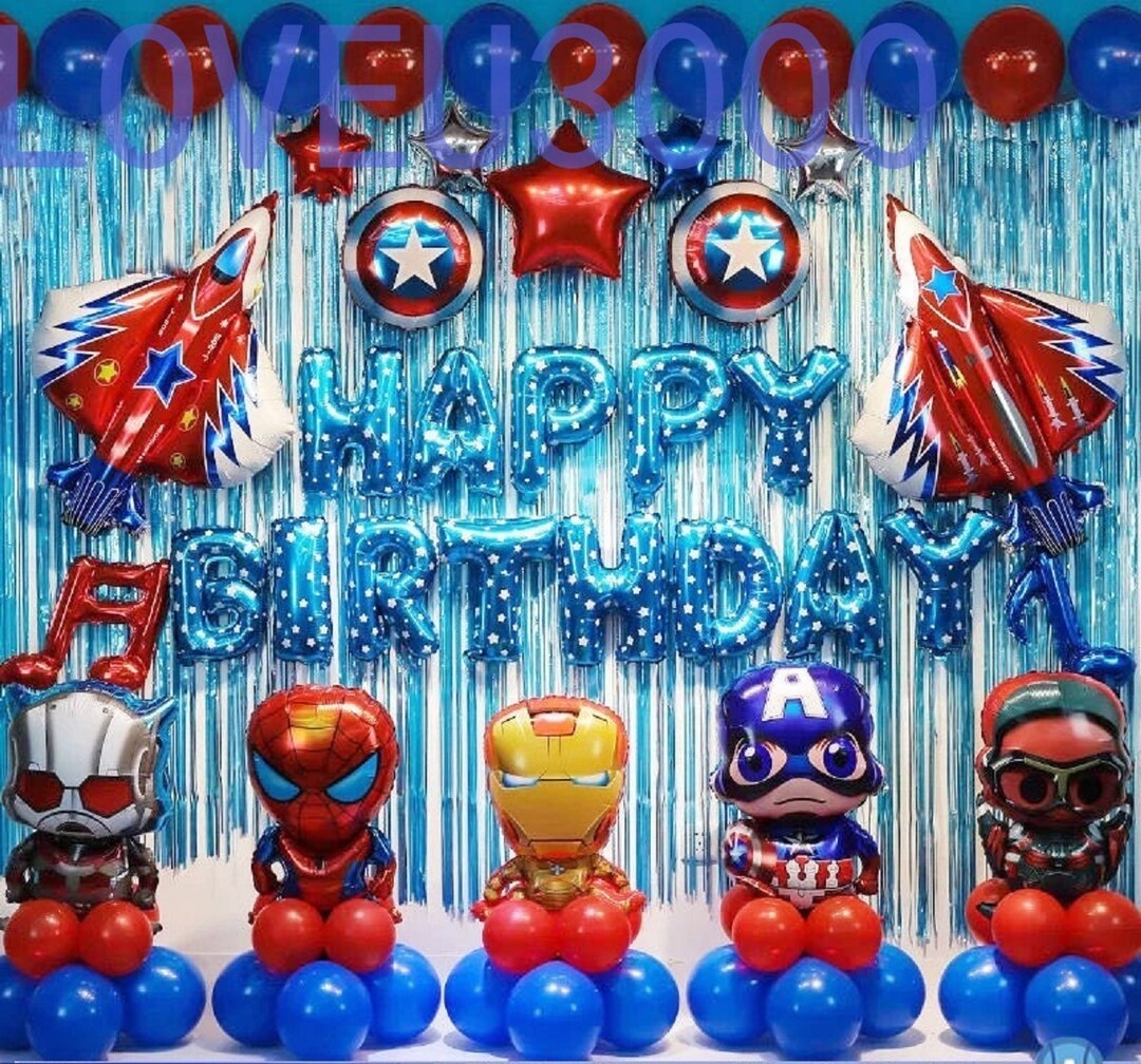 Avengers Party Supplies Avengers Birthday Decorations Etsy