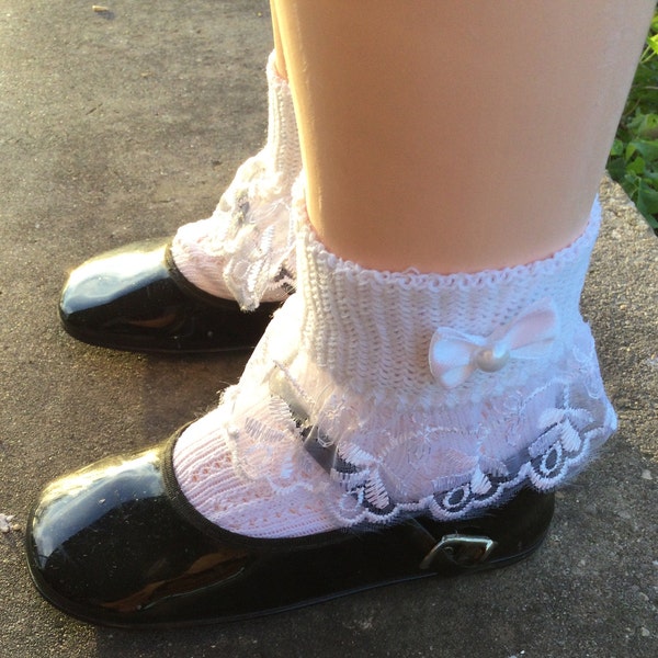 New Pair of White SockS for 32" - 36" Playpal doll