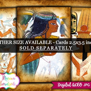 Immagini di arte egiziana per il download Cerchi da 2 pollici Foglio di collage digitale da 2,5 pollici, stampabile dell'Antico Egitto image 5
