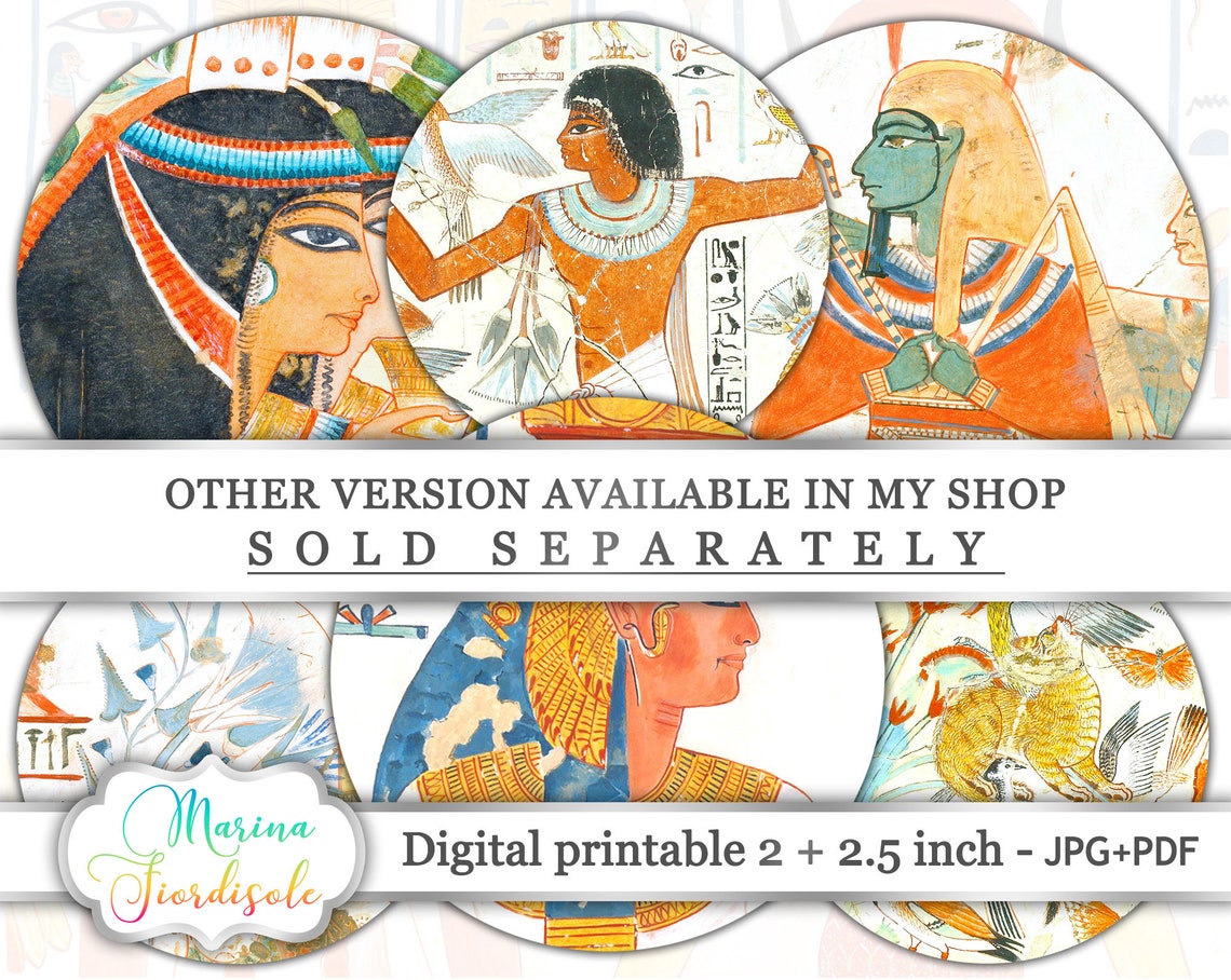 digital collage sheet printable bookmarks ancient egypt etsy