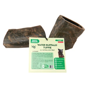 Water Buffalo Horn Training Dog Chewing Toy Treats Section/Tuffie| Pet Accessories High Protein Dental Care Hygiene BoneChews-2 Count-7.5 oz