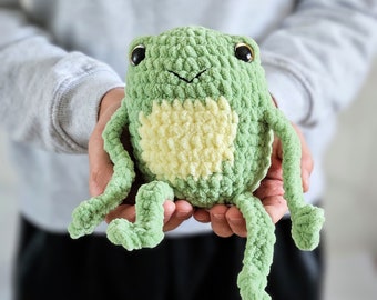 Patron de grenouille au crochet sans couture Patron amigurumi doudou grenouille aux longues jambes mignon Téléchargement instantané du patron PDF