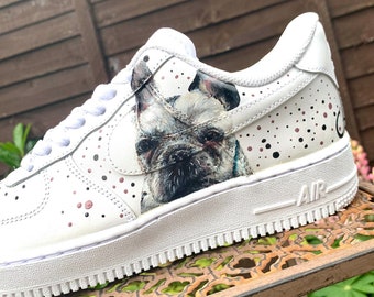 Hand Painted Pet Portrait Custom Air Force 1 Dogs Cats