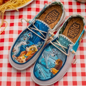 Bespoke Painted Character Shoes || Lady and the Tramp