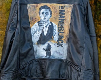 Hand Painted Custom Leather Music Jacket