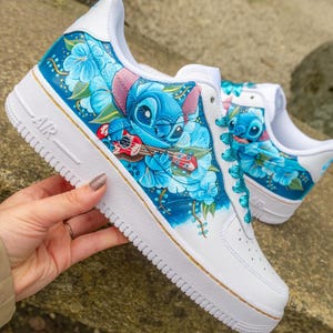 Custom Hand Painted Shoes Air Force 1 Style Disney Stitch