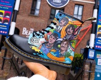 Music Rock 'n' Roll Custom Dr Martens Album Cover Concert Boots Hand Painted