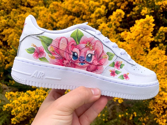 Nike Air Force 1 with custom pink art