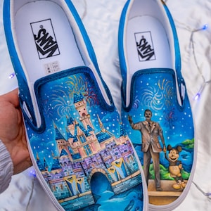 Custom Disney Parks Castle Painted Vans